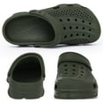 thumbnail image 3 of Litfun Unisex Garden Clogs Shoes with Arch Support Soft Slip-on Sandals for Women and Men, Army Green, 3 of 7