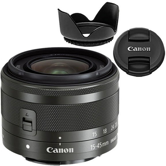 Canon EF-M 15-45mm f/3.5-6.3 IS STM Lens (Graphite)   Hood