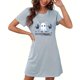 thumbnail image 4 of Camisón corto de talla grande para mujer, camisón de manga corta con estampado de pecho a la moda, camisón para mujer, 4 of 5