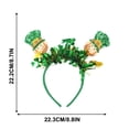 thumbnail image 3 of St. Patrick's Day Headbands for Women Green Headband with Colorful Stripe Tassel Sequin Designs Saint Patricks Day Irish Hair Accessories Holiday Party Favor Hair Supplies Photography Props, 3 of 6