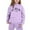 Purple, variant on lnmuld Two Piece Outfits Stylish Girls Winter Outfits Set Printed Hooded Sweatshirt Ensemble for Casual Wear with Easy Care Instructions and Comfortable Design Solid Color Size:7-8 Years