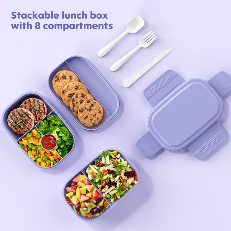 LEITAO 29 Packs Bento Box Kids Adult Lunch Box 1900ML 3 Layer