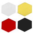 thumbnail image 2 of 3D espejo hexagonal extraíble etiqueta de la pared calcomanía decoración del hogar arte bricolaje - plata - 100x85x50mm 12 Piezas kenally JJ13756-01B, 2 of 6