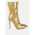 thumbnail image 6 of Echostage Rhinestones Embellished Metallic Boots, 6 of 10