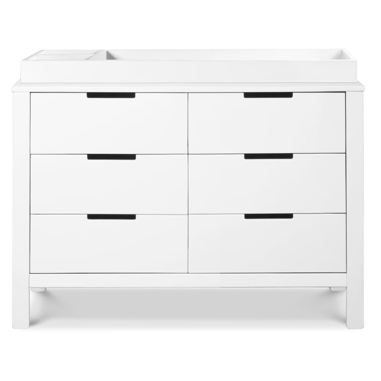 carter's by davinci colby 6-drawer dresser in grey and white Carter's by DaVinci Colby 6-Drawer Dresser in Gray