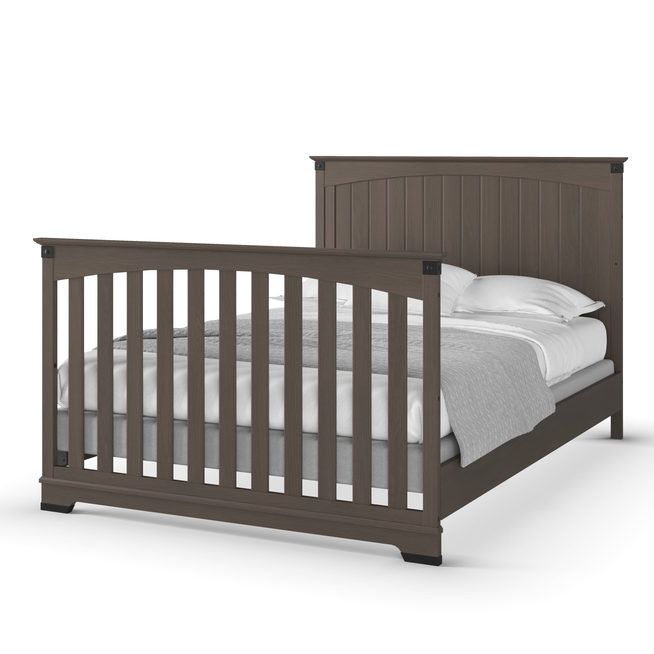 Child Craft Full-Size Bed Rail Conversion Kit, Converts 4-in-1 Crib to Bed, Solid Wood, Dapper Gray