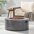thumbnail image 4 of MEETFAV 32" Iron Propane Fire Pit for Patio, Garden, Backyard, Round, 40,000 BTU, Stone Gray (Tank Cover not Included), 4 of 7