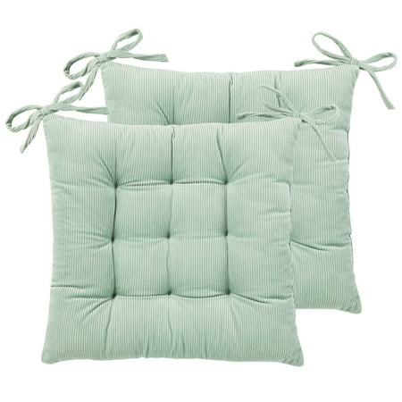 

Corduroy Chair Cushion with Ties Ultra Soft Warm Floor Cushion for Kids Reading Nook Comfortable Square Seat Cushion for Adult 15.7 x15.7 Set of 2