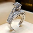 thumbnail image 2 of Rinsvye Rose Diamond Ring, Valentine'S Day Diamond Ring, Rose Ring, Diamond, Spar-Kle Ring, Light Luxury Ring,New Creative Ring,Can Be Stacked To Wear Women'S Fashion Ring Set Ring Set Men Small Rings, 2 of 9