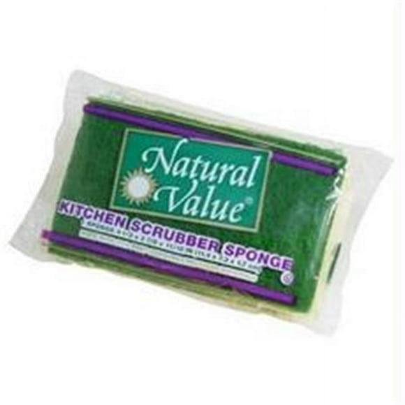 Natural Value B60710 Natural Value Kitchen Scrubber Sponge -24x1cnt