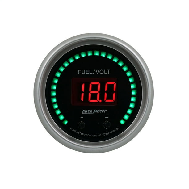 AutoMeter 6709SC Elite Digital Fuel Level/Voltage Gauge; 2