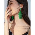 thumbnail image 2 of 1 par de pendientes de borla coloridos para mujer-pendientes de borlas en capas-pendientes de moda lineales escalonados, 2 of 5