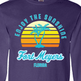 thumbnail image 4 of Inktastic Summer Enjoy the Sunshine Fort Meyers Florida in Blue Long Sleeve T-Shirt, 4 of 5