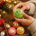 thumbnail image 6 of Christmas Glitter Dumpling Squishy Box, 4 Random Styles Slow Rising Squeeze Toys, 3.3 Inch, 6 of 9