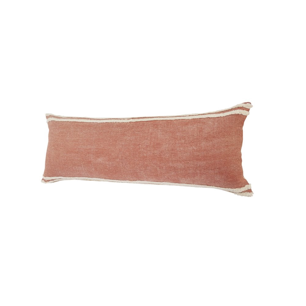 LR Home Soft Striped Cinnamon Lumbar Throw Pillow