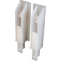 White Plastic, Sliding Panel Door Bottom Guides (2-pack)