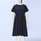 thumbnail image 4 of mfyjkho Vestidos para mujer, Vestido de lino para mujer, manga corta, cuello redondo, cintura elástica, largo medio Vestidos festivos para mujer xxl, 4 of 5