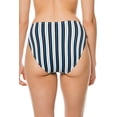 thumbnail image 6 of Michael Kors BLUE MULTI Striped High-Waist Swim Bottom, US Small, 6 of 7