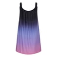 thumbnail image 5 of Gibobby Vestido de gasa de verano para mujer Vestido sexy de camisola estampado degradado informal para mujer(Morado,G), 5 of 5