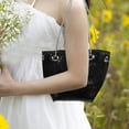 thumbnail image 3 of OULII Sacs à Main de Soirée pour Femmes Sac Seau PU Noir 1Ensemble pour Bureau Voyage, 3 of 6
