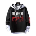thumbnail image 2 of Sudaderas de forro polar con estampado de rapero, sudaderas con capucha sueltas informales de gran tamaño, cintas con letras, Sudadera con capucha Y2k, ropa de calle, Jersey Unisex, Top de retazos, 2 of 4