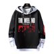thumbnail image 2 of Sudaderas de forro polar con estampado de rapero, sudaderas con capucha sueltas informales de gran tamaño, cintas con letras, Sudadera con capucha Y2k, ropa de calle, Jersey Unisex, Top de retazos, 2 of 4