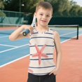 thumbnail image 6 of Starfishes with Blue Stripes Retro Style Vest Undershirt Tank Top Sleeveless Quick Dry 9-10Y, 6 of 7