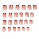 thumbnail image 1 of Uñas postizas francesas ovaladas redondas a presión con protección UV para uso diario en la oficina, 1 of 5