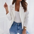 thumbnail image 5 of Pumxq Womens Faux Suede Jackets Long Sleeve Casual Cropped Zipper Biker Moto Jacket Fall Winter Outfits White L, 5 of 7