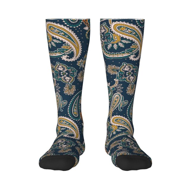 Balery Indian Paisley 2 Calcetines novedosos Calcetines deportivos Calcetines hasta la rodilla Calcetines de algodón Calcetines originales y geniales