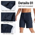 thumbnail image 4 of TACVASEN Men's Summer Outdoor 10" Shorts Quick Dry Water Resistant Lightweight Cargo Shorts With 5 Pockets For Golf Hiking Sports Work Casual , Navy, Size 38, 4 of 6