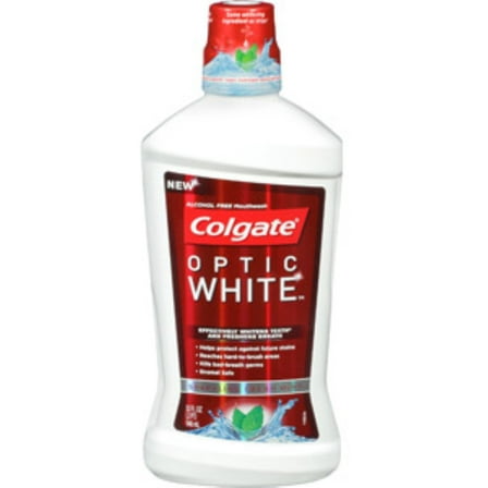 Colgate Optic White Mouthwash Sparkling Fresh Mint, 32 oz (Pack of 2)