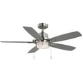 thumbnail image 3 of Progress Lighting Freestone 52" 5-Light Brushed Nickel Ceiling Fan with Shatterproof Opal White Shade, 3 of 11