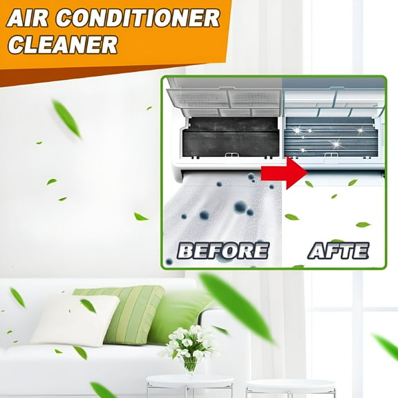 BANIRO Coil Cleaner Foam Spray,No Rinse HVAC System Cleaner for Window & Portable Air Conditioners,Improves Airflow & Efficiency,Safe for All AC Units