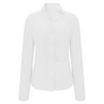 thumbnail image 7 of Sevevn Womens Button Down Shirts V Neck Collared Ruched Slim Fit Long Sleeve Shirt Casual Fall Fashion Ladies Tops, 7 of 7