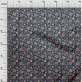 thumbnail image 3 of oneOone Velvet Teal Blue Fabric Asian Suzani Fabric For Sewing Printed Craft Fabric By The Yard 58 Inch Wide, 3 of 5