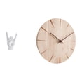 thumbnail image 1 of Escultura creativa con gestos de manos y reloj de pared de madera maciza fusionados para una decoración única en apartamentos, dormitorios, restaurant, 1 of 8
