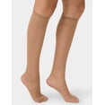 thumbnail image 2 of No nonsense Women's Sheer Knee Highs with Comfort Top 8 Pair Pack, Tan, Plus, 2 of 4