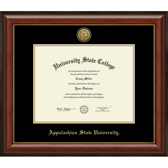 Appalachian State University Diploma Frame, Document Size 11" x 8.5"