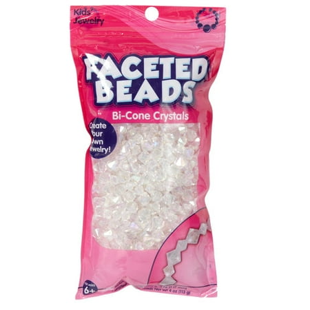 - Kids Craft Faceted Beads, Bi-Cone Crystals