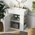 thumbnail image 2 of taoruifang 21.6inch Modern Floating Bathroom Vanity with Ceramic Basin,white, 2 of 5