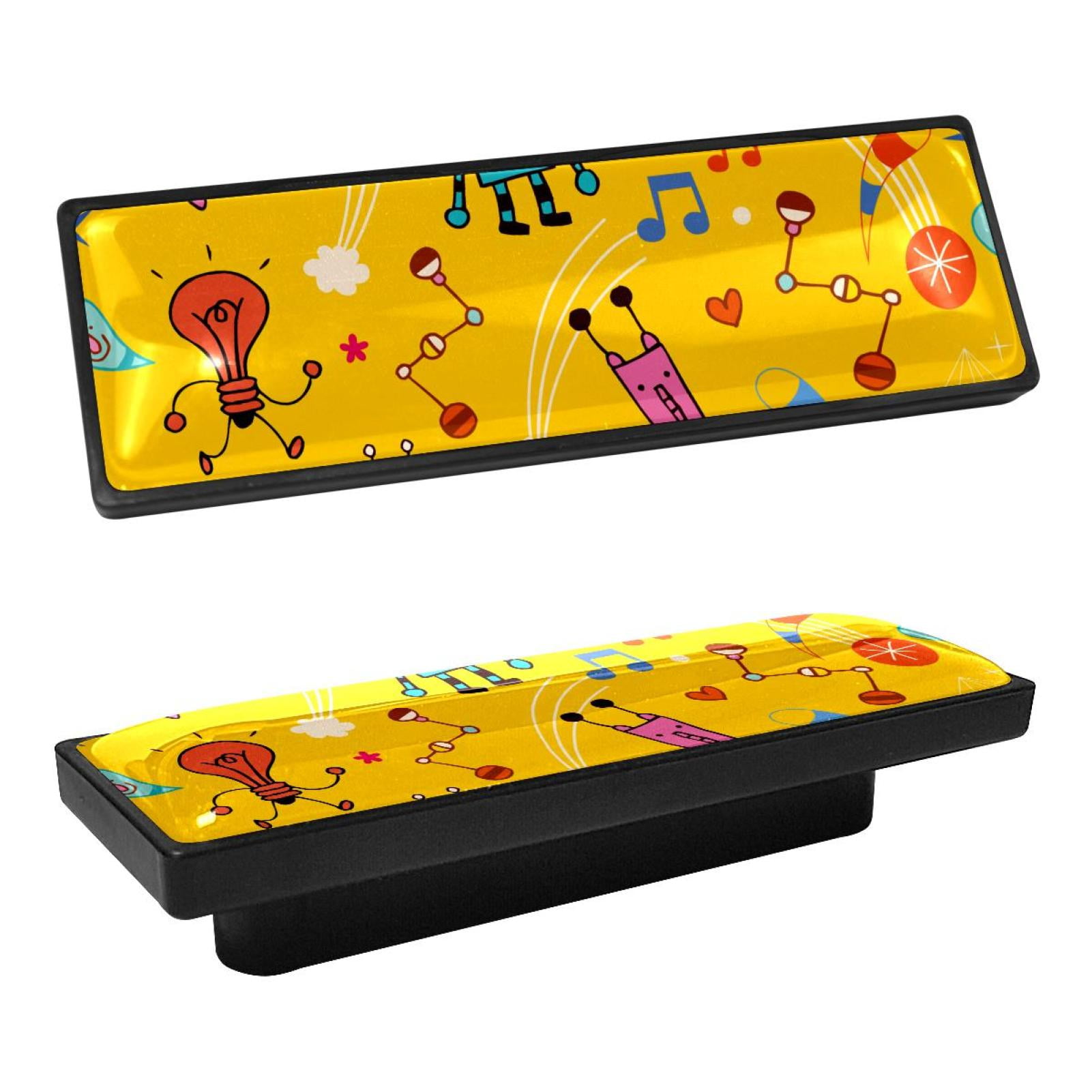 4 Pcs Rectangle Handle Cupboard Knob Drawer Pulls Handle Robot