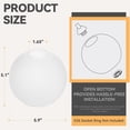 thumbnail image 2 of Pantalla de vidrio Lamp Globe, paquete de 2 unidades, pantalla blanca Frost Glassshade Wyneyet, 2 of 7