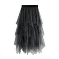 thumbnail image 1 of Women Tulle Skirt Elastic Waist Mesh Long Paragraph Skirt Dress, 1 of 4