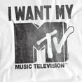 thumbnail image 2 of MTV Distressed I Want My MTV Unisex Adult T Shirt (Large) White, 2 of 6
