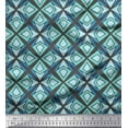 thumbnail image 1 of Soimoi Gray Silk Fabric Arrow & Diamond Geometric Print Fabric by the Yard 42 Inch Wide, 1 of 3