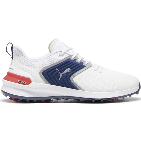 Puma Mens IGNITE Innovate Wide Golf Shoes - 30971107 - Puma White/Persian Blue/Strong Red - 9.5