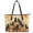 Black Cat Leaves, variant on POLERO Owl Large Capacity Curved Leather Bag, PU Leather Handbag Zippered Saddle Handbag for Shopping Work