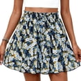 thumbnail image 3 of PRETTYGARDEN Women's Flowy Shorts Summer Fashion Beach Vacation Clothes Casual High Waist Wide Leg Ruffle Shorts, 3 of 8