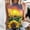 Yellow, variant on Aloohaidyvio Tank Tops for Women,Women's Casual Sunflower Print Basic Tank Tops 2024 Round Neck Soft Sleeveless T-shirt Summer Loose Shirts
